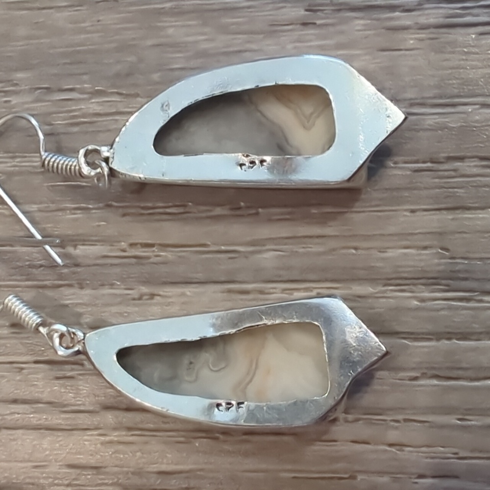 Crazy Lace Agate Gemstone Earrings - Picture 5 of 6